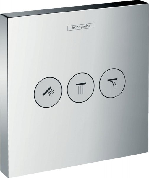 HANSGROHE ShowerSelect Ventil pod omietku pre 3 spotrebiče chróm 15764000