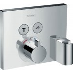 HANSGROHE ShowerSelect Termostatická batéria pod omietku pre 2 spotrebiče, s jednotkou Fixfit a držiakom chróm 15765000