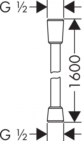 HANSGROHE Isiflex Sprchová hadica 1,60 m vzhľad nerezu 28276800