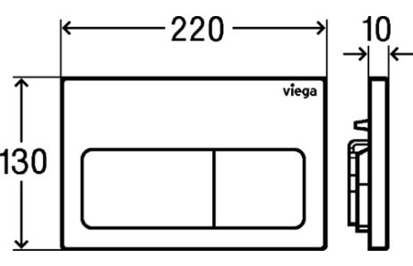 VIEGA Prevista WC ovládacia doska rôzne prevedenia model 8601.1