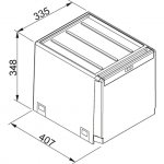 Franke Košový systém Cube 40 2 × 14 l, čierna/šedá