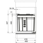 Franke Košový systém Solo čierna, rôzne prevedenia Typ: 121.0307.572 rozmer spodnej skrinky 600 mm