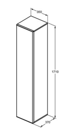 IDEAL Standard Adapto Vysoká skrinka rôzne prevedenia, 350 x 370 x 1710 mm