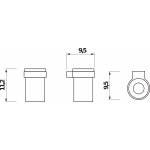 Jika Basic Držiak s pohárikom chróm, 115 mm H3823B10040001 (3.823B.1.004.000.1)