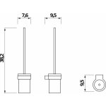 Jika Pure WC súprava chróm, 400 mm H3843B10040001 (3.843B.1.004.000.1)