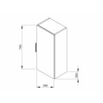 Jika Cube Stredná skrinka 75 cm 345 x 250 x 750 mm, rôzne prevedenia