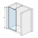 Jika Pure Bočná stena sklo, rôzne rozmery Typ: H2684200026681, 784 mm  (2.6842.0.002.668.1)