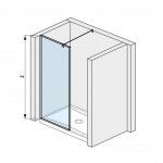 Jika Pure Bočná stena sklo, rôzne rozmery Typ: H2694270026681, 884 mm  (2.6942.7.002.668.1)