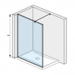 Jika Pure Bočná stena sklo, rôzne rozmery Typ: H2674230026681, 1184 mm  (2.6742.3.002.668.1)