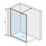 Jika Pure Bočná stena sklo, rôzne rozmery Typ: H2674250026681, 1384 mm  (2.6742.5.002.668.1)