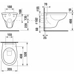 Jika Dino Závesné WC keramika, 530x355x355 mm H8213770000001 (8.2137.7.000.000.1)