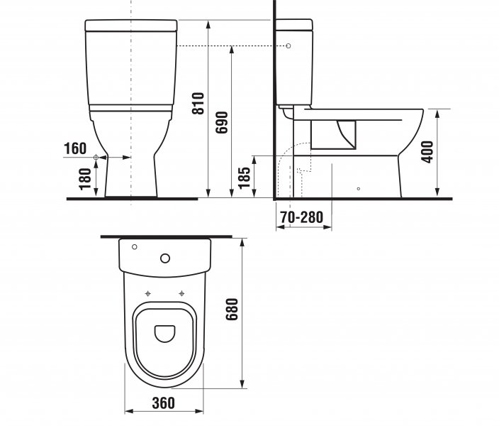Jika Mio WC nádržka různá provedení, různé napouštění