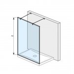 Jika Pure Pevná stěna sklo, různé rozměry Typ: 2.6742.0.002.668.1, 1180 mm (H2674200026681)