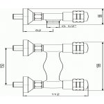 Novaservis Titania Retro I Sprchová nástenná batéria chróm, 150 mm 99060/1,0