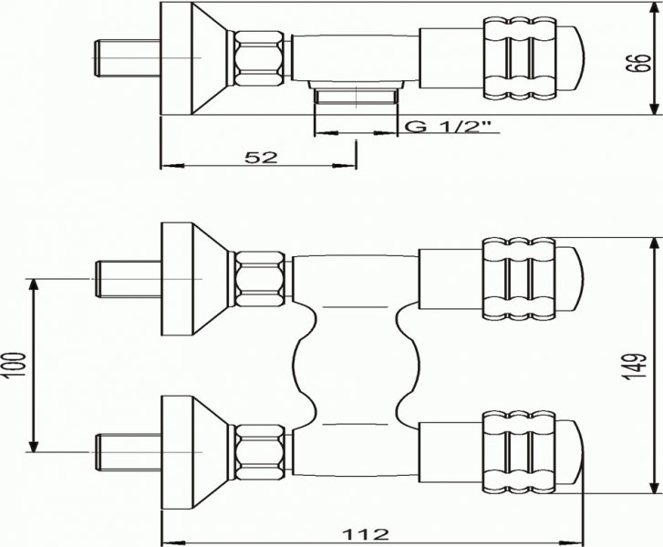 Novaservis Titania Retro I Sprchová nástenná batéria chróm, 100 mm 99064/1,0