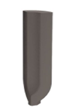 RAKO Taurus Color sokel so žliabkom - vnútorný roh 07 Dark Grey 2,3x8 TSIRH007