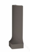 RAKO Taurus Color sokel so žliabkom - vonkajší roh 07 Dark Grey 2,3x8 TSERH007
