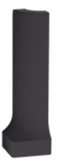 RAKO Taurus Color sokel so žliabkom - vonkajší roh 19 Black 2,3x8 TSERH019