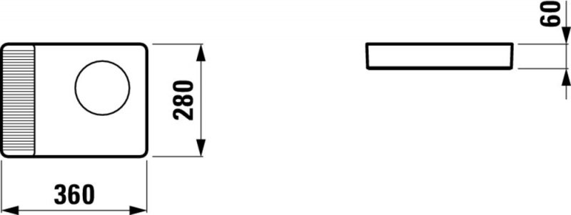 Laufen VAL Mísa obdélníková 36 × 28 cm, bílá (H8702820000001)