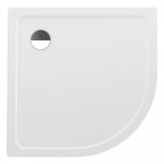 Laufen PLATINA  Sprchová oceľová vanička štvrťkruhová biela, rôzne prevedenia Typ: H2150080000401 rozmer 90 × 90 × 2,5 cm