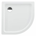 Laufen PLATINA  Sprchová oceľová vanička štvrťkruhová biela, rôzne prevedenia Typ: H2150190000401 rozmer 100 × 100 × 6,5 cm