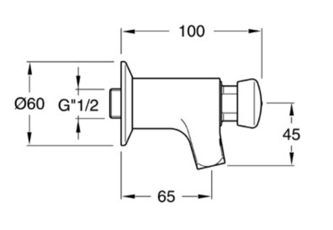 Sapho Samouzatvárací nástenný ventil pre umývadlo chróm QK23551