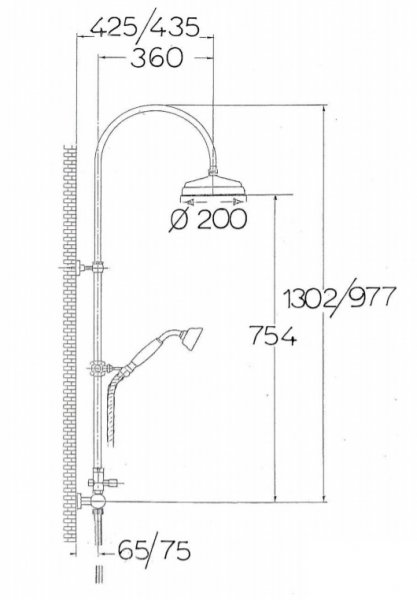 Sapho Sprchový stĺp s pripojením vody na batériu rôzne prevedenia