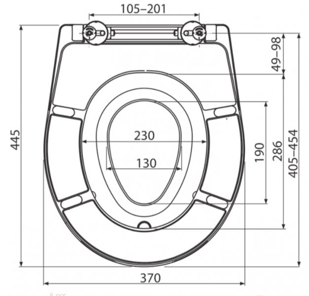 Alcadrain (Alcaplast) WC sedátko univerzálne SOFTCLOSE s integrovanou vložkou, Duroplast A606