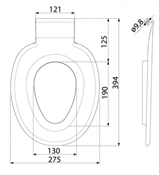 Alcadrain (Alcaplast) WC sedátko – integrovaná vložka P102