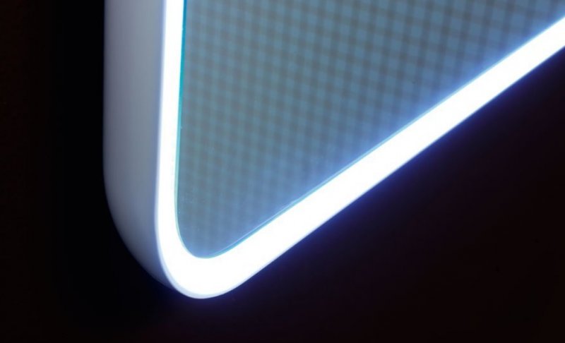 Sapho FLOAT LED podsvietené zaoblené zrkadlo v ráme rôzne rozmery