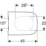 Geberit Smyle WC sedátko úzký design 450x355 mm, různá provedení 500.687.01.1