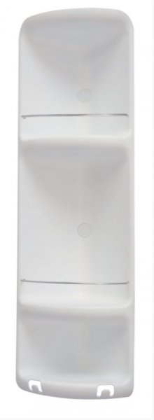 Sapho WHITE LINE Rohová polička s 3 poschodiami biela, 226 × 710 × 160 mm 7081