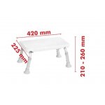 Sapho Kúpeľňová stolička na nohy biela A0102601