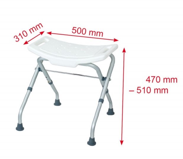 Sapho Kúpeľňová stolička, sklopná biela A0050301
