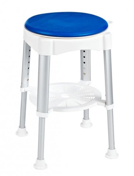 Sapho Stolička otočná, nastavitelná výška biela/modrá A0050401