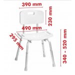 Sapho Stolička s operadlom, nastaviteľná výška biela A00602101