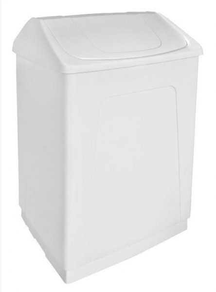 Sapho Odpadkový kôš výklopný 55 l, biely plast ABS 14027