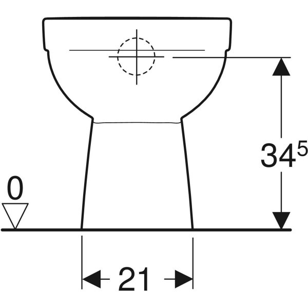 Geberit Selnova Stojící WC s hlubokým splachováním 355x400x540 mm 500.399.01.1