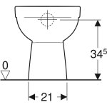 Geberit Selnova Stojící WC s hlubokým splachováním 355x400x540 mm 500.399.01.1