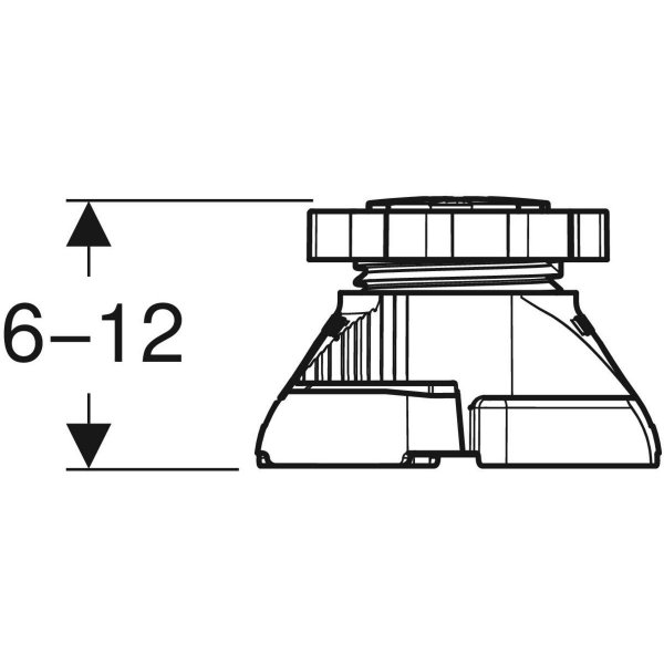 Geberit Súprava nožičiek pre sprchovú vaničku s dĺžkou do 120 cm 6–12 cm 554.954.00.1