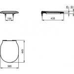 IDEAL Standard Connect Air WC doska wrapover Biela