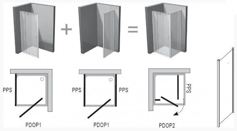 RAVAK Pivot Pevná sprchová stena rôzne rozmery a prevedenia PPS