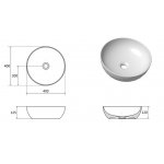 RAVAK Uni Slim Umývadlo B biela, 400 x 400 x 125 mm XJX01140003