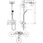 HANSGROHE Pulsify  Showerpipe 260 1jet s termostatem ShowerTablet Select 400 chróm, rôzne prevedenia