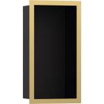 HANSGROHE XtraStoris Individual Výklenok do steny s designovým rámom, 30x15x10 cm rôzne prevedenia Typ: 56095990 farba rámu leštený vzhľad zlata farba výklenku čierna matná