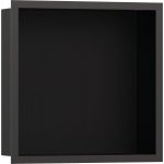 HANSGROHE XtraStoris Individual Výklenok do steny s designovým rámom, 30x30x10 cm rôzne prevedenia Typ: 56098340 farba rámu kartáčovaný čierny chróm farba výklenku čierna matná