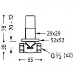 Tres Slim 007.155.01 Uzavírací ventil 1/2 "(00715501)