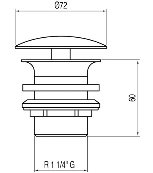 Tres Umývadlový ventil s voľným odtokom chróm 13424010