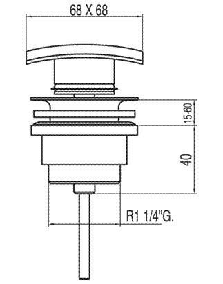 Tres Umývadlový ventil SIMPLE-RAPID 13434010 (1.34.340.10)