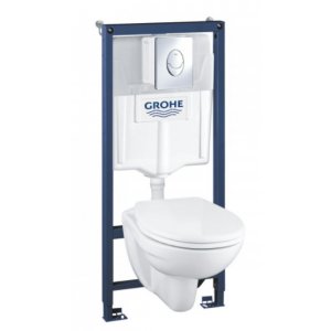 Grohe Solido Súprava na závesné WC + klozet a doska softclose, tlačidlo Skate Air chróm 39192000 (39 192 000)